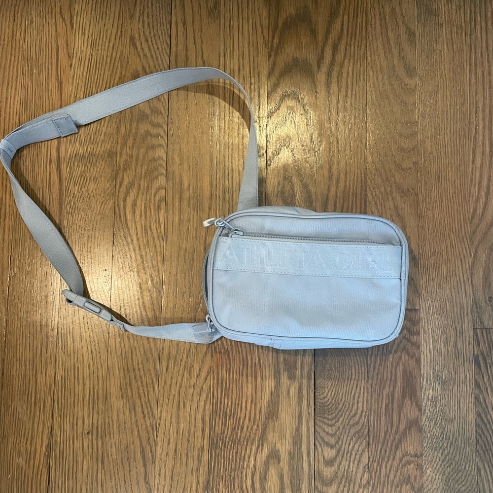 NWOT Athleta Girl Light Blue Belt Bag (adjustable strap)